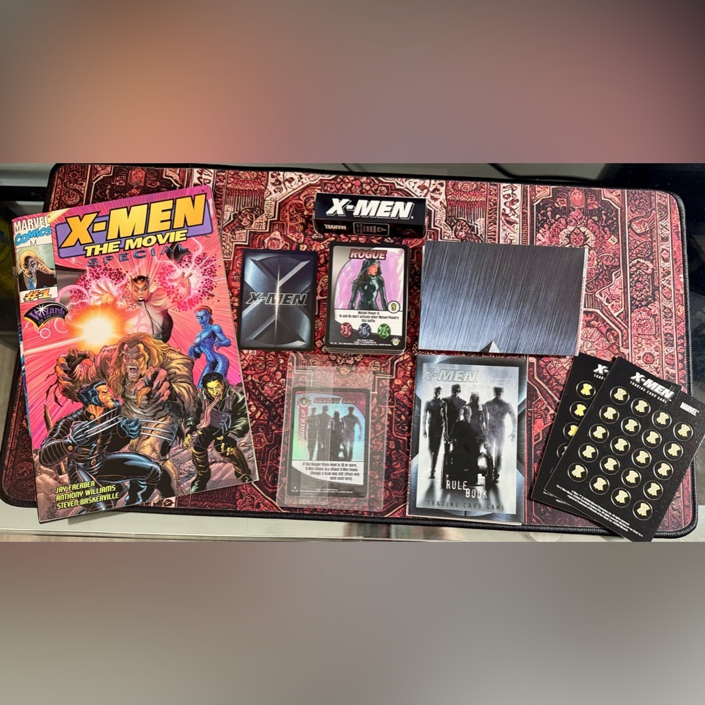 Y2K 2000 Marvel X-Men TCG with poster, comic book and Trading Cards